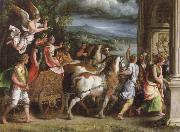 Giulio Romano triumph of titus and vespasia painting